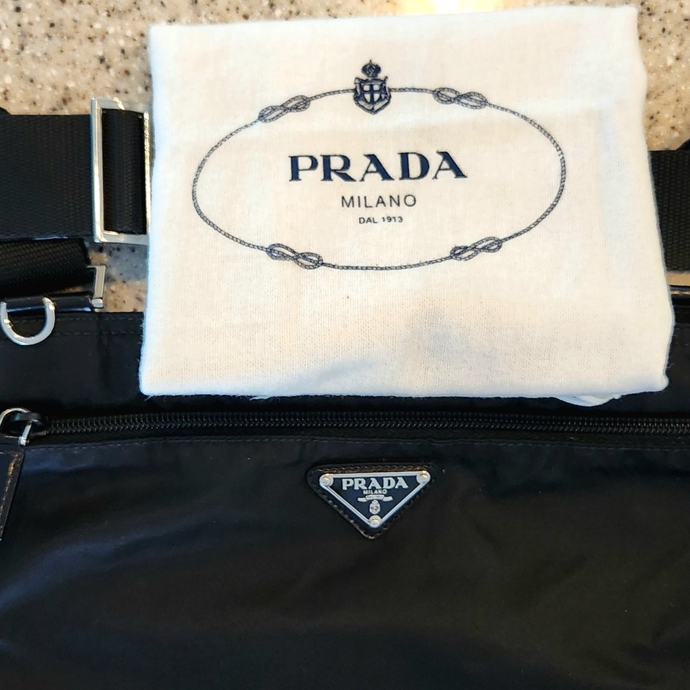 Prada Black Nylon Tessuto Crossbody Bag